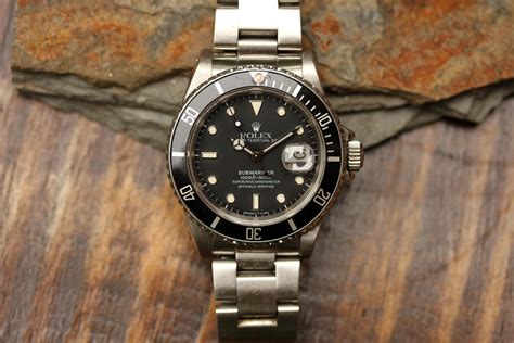 1988 rolex submariner ref 16610 box and papers cream patina|rolex submariner lapis lazuli.